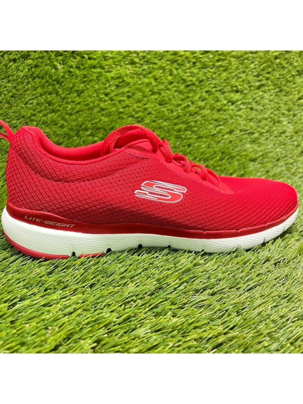 Skechers Flex Appeal 3.0 First Insight Womens Size 8 Red Running Shoes Sneakers